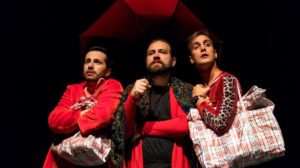 I tre protagonisti dello spettacolo Il colloquio a Bellarte
